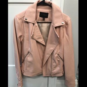 🌿Pink Faux Leather Jacket🌿